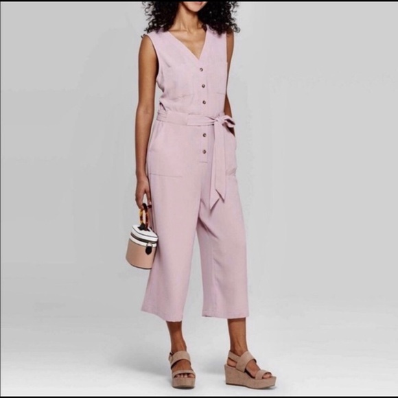 a new day Pants - 🎉13X HP🎉A New Day Lavender Pink Button Jumpsuit